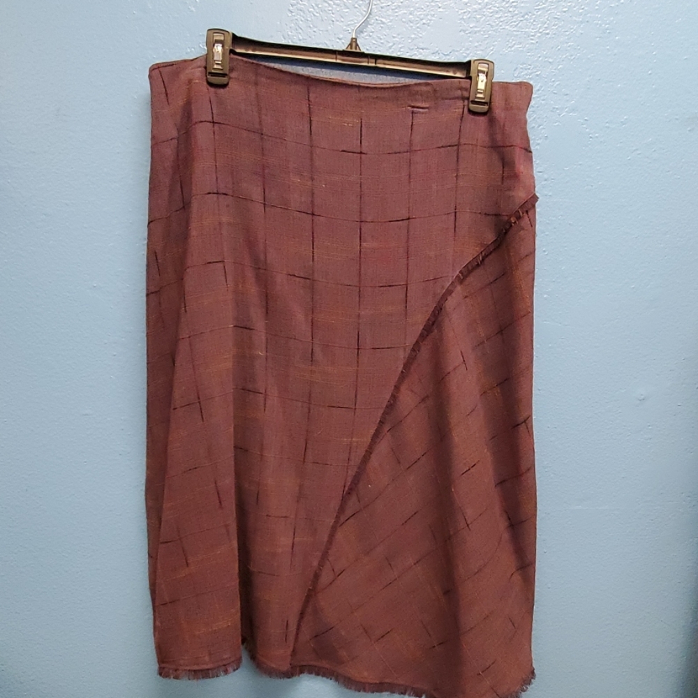 Sag Harbor purple plaid asymmetrical skirt size 18